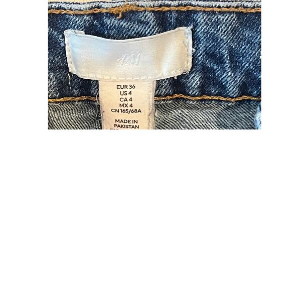 H&M Relaxed Blue Jeans Womans Sz 4 - Picture 3 of 3